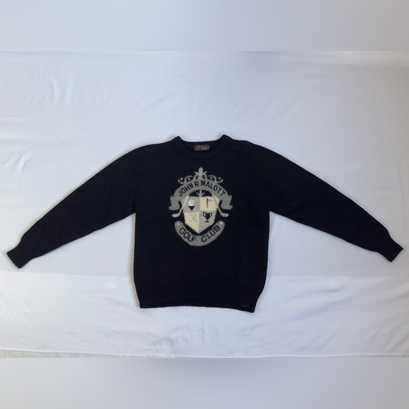 Vintage John R Malott Black Golf Club Wool Sweater - XS - Picture 5 of 16